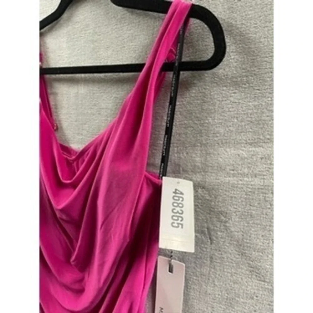 Magicsuit Women Ruby Red Draped Cowl Neck Side Tie‎ Tankini Swim Top Size 8 NEW